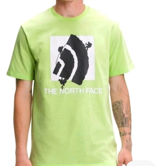 The North Face NWT Play Logo Men's Graphic Tee Short Sleeve Sharp Green Size XXL - Picture 1 of 8
